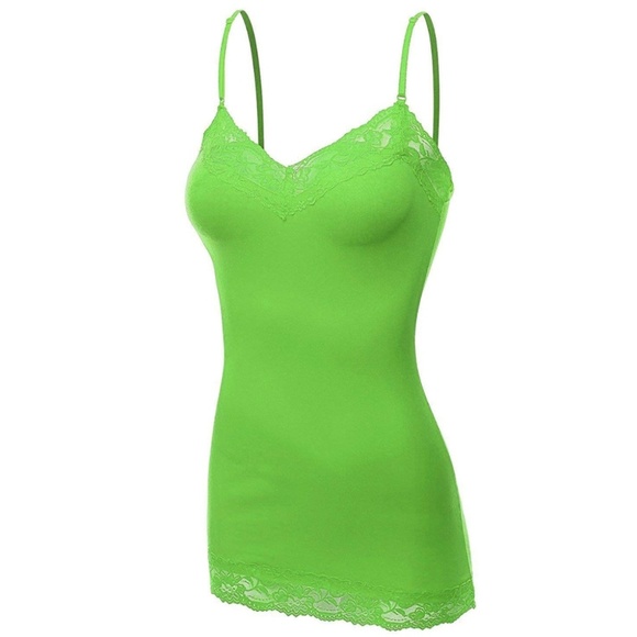 Tops - Women's Lace Tank Top Camisole Citrus PLUS SIZE
